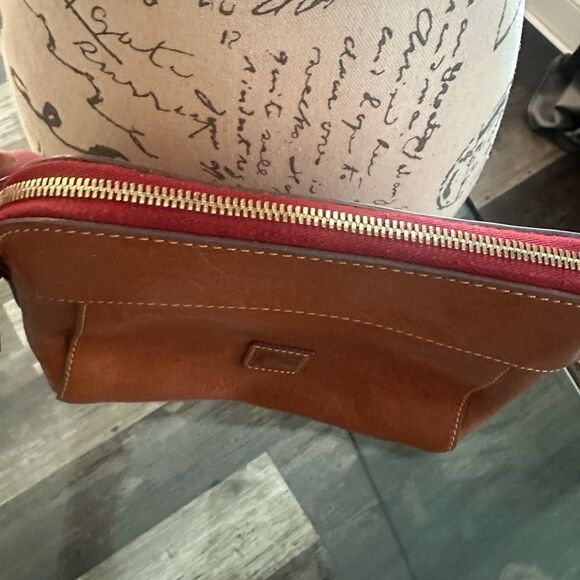 Dooney & Burke Florentine Brown Leather Crossbody Bag - Picture 11 of 12